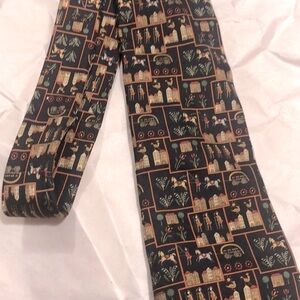 Ferragamo Tie Navy/Gold